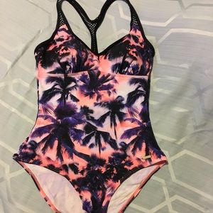 Palm tree print swimsuit